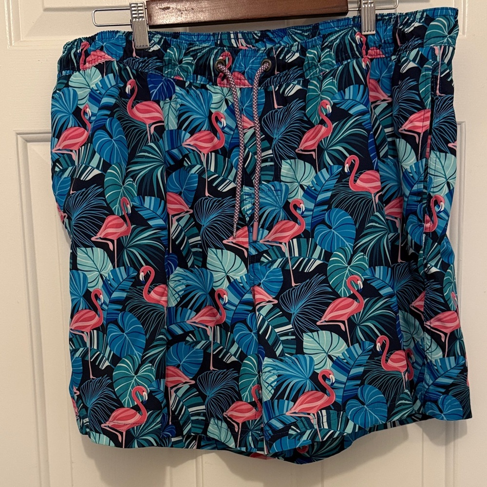 Tropical Flamingo Men's Swim Shorts